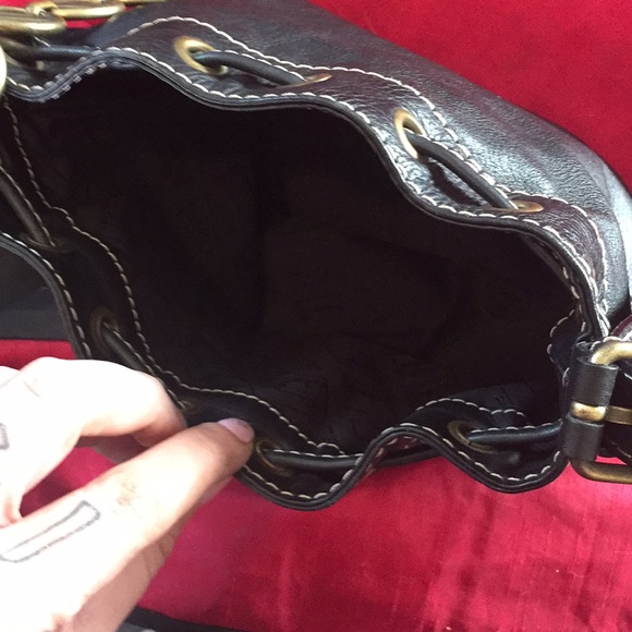 Authentic Moschino Lettered Strap Mini Bucket - Picture 3 of 7